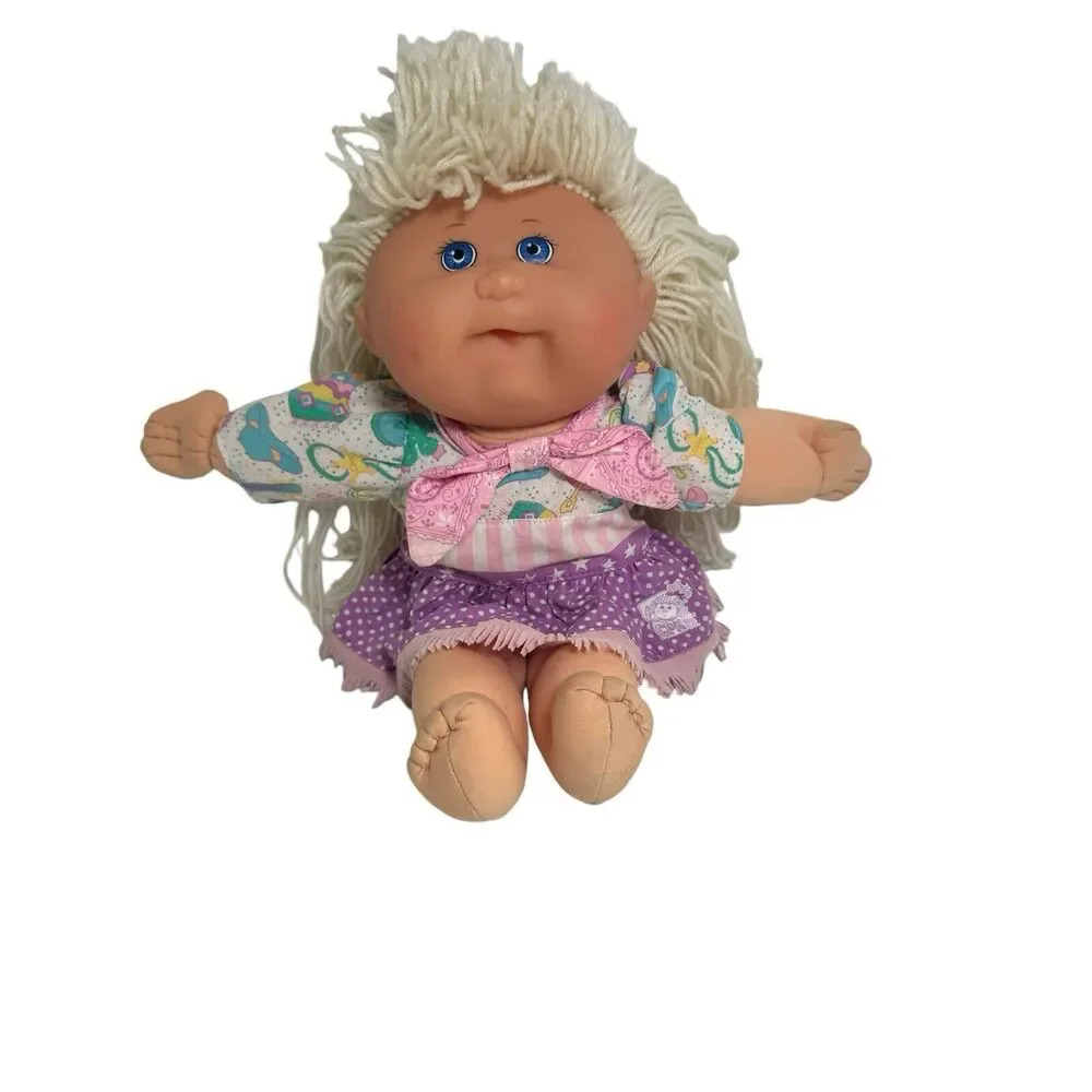 Cabbage Patch Kids First Edition Doll Hasbro 1995 Blonde Hair Blue Eyes Dimples